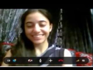 Allettante indiano giovanissima clip suo stretta fica su webcam